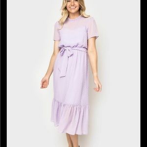 The Gibson Look Pin Dot Midi Dress